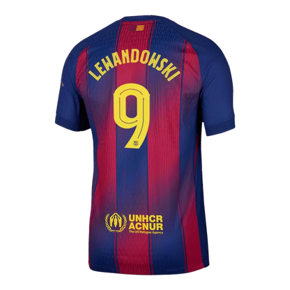 Player Version Barcelona Lewandowski #9 Home 2025/26 Soccer Jersey -  La Liga