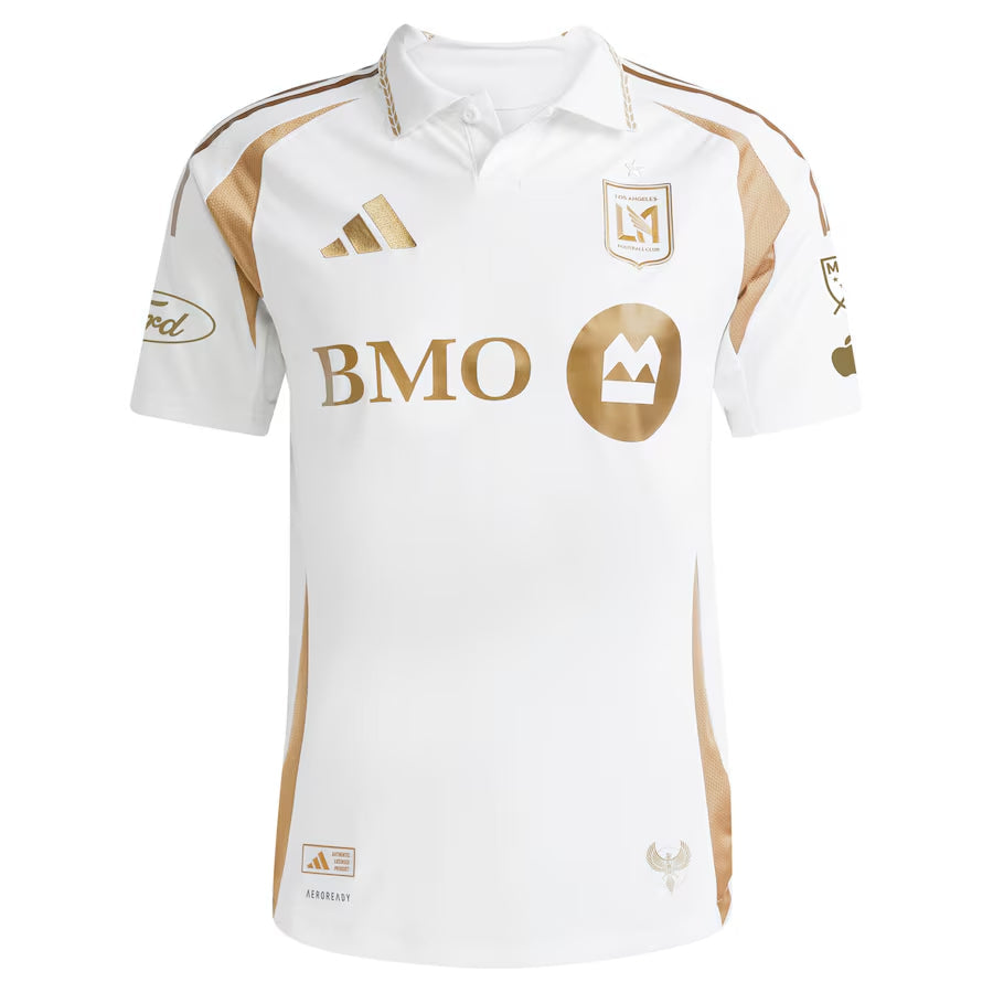 Player Version Men's LAFC White 2025 Away- Slim Fit topsoccerjerseys.com