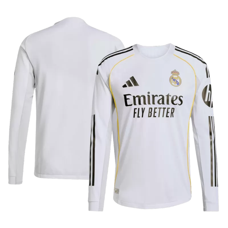 Player Version Real Madrid Home Long Sleeve Soccer Jersey 2025/26