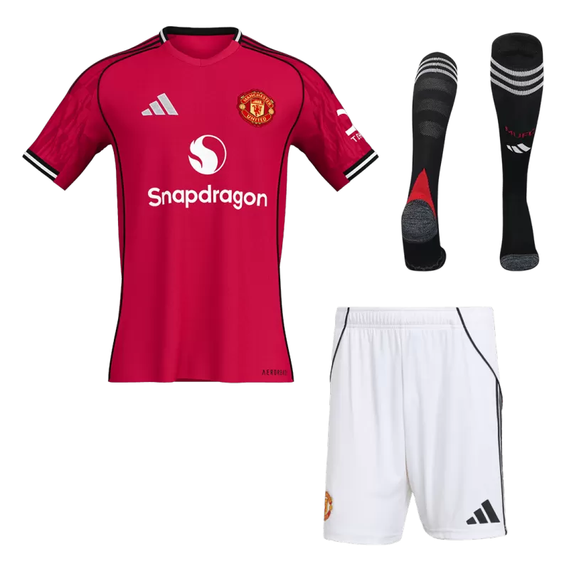 Manchester United Home Soccer Jersey Kit(Jersey+Shorts+Socks) 2025/26