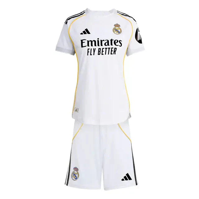 Kid's Real Madrid Home Soccer Jersey Kit(Jersey+Shorts+Socks) 2025/26 Go Game Wear