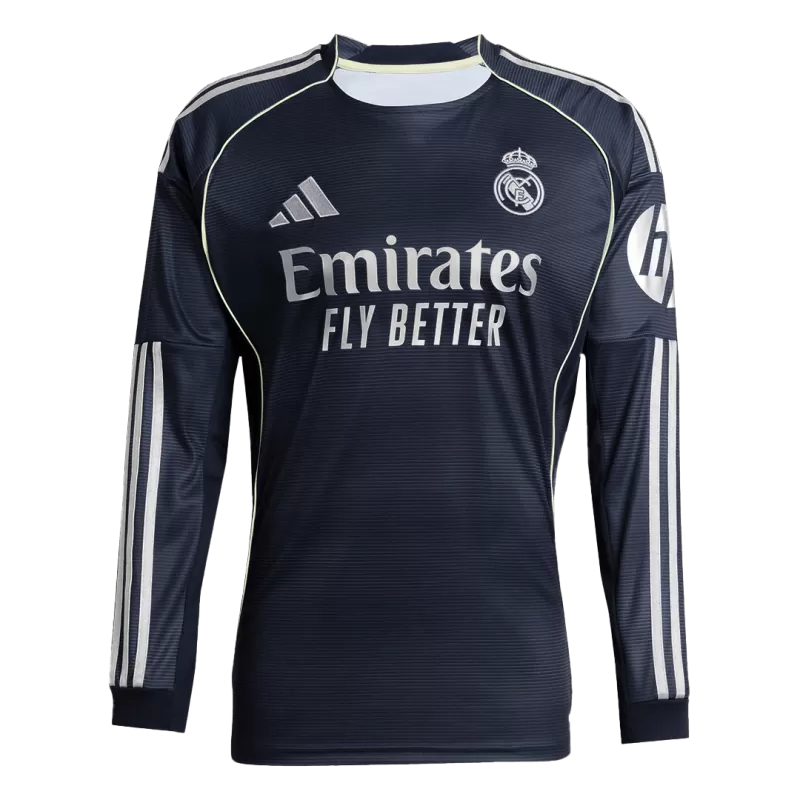Real Madrid Away Long Sleeve Soccer Jersey 2025/26