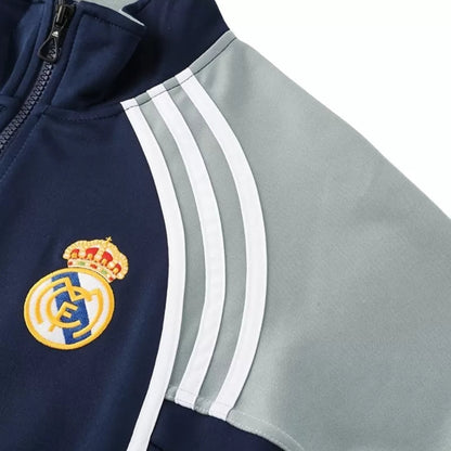 Real Madrid Training Jacket Kit (Jacket+Pants) 2025/26 - Navy & Gray