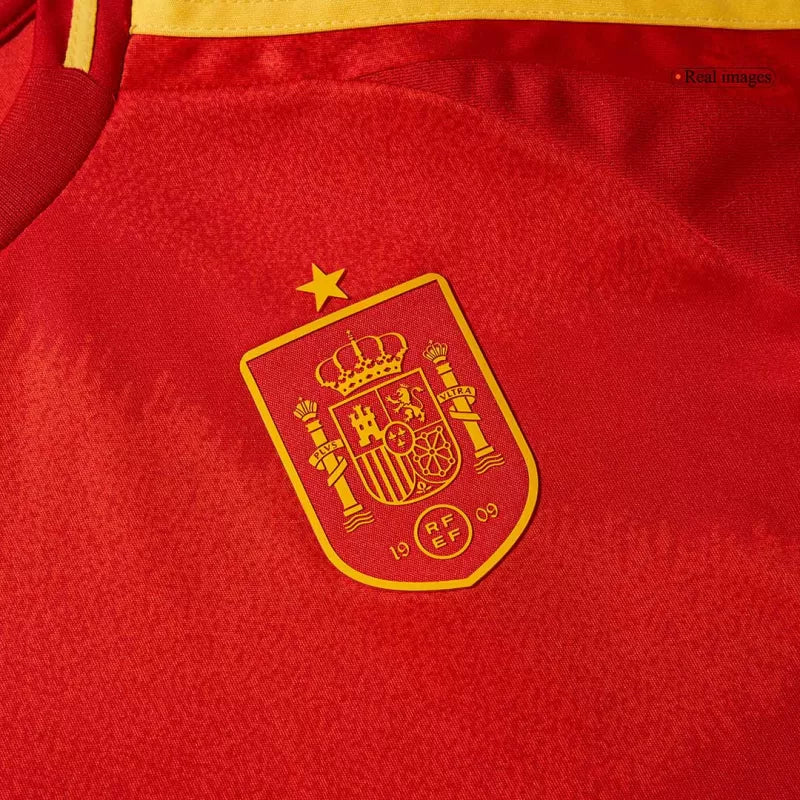 Kid's Spain Home Soccer Jersey Kit(Jersey+Shorts+Socks) 2024/25 Go Game Wear