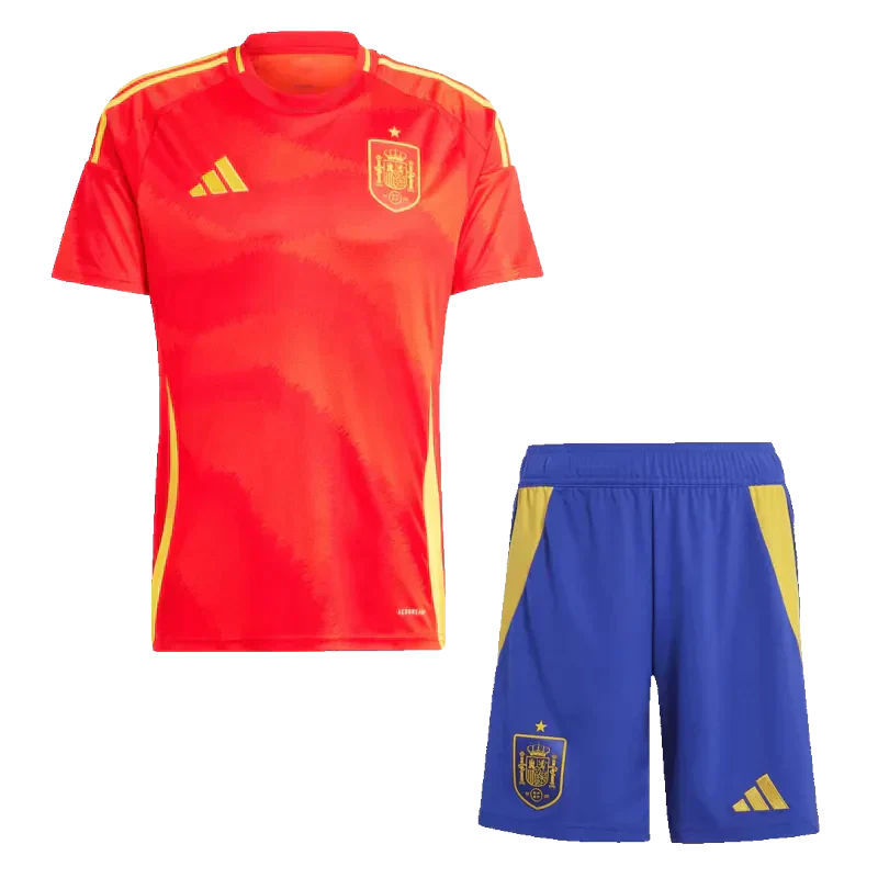 Kid's Spain Home Soccer Jersey Kit(Jersey+Shorts) 2024/25 Go Game Wear