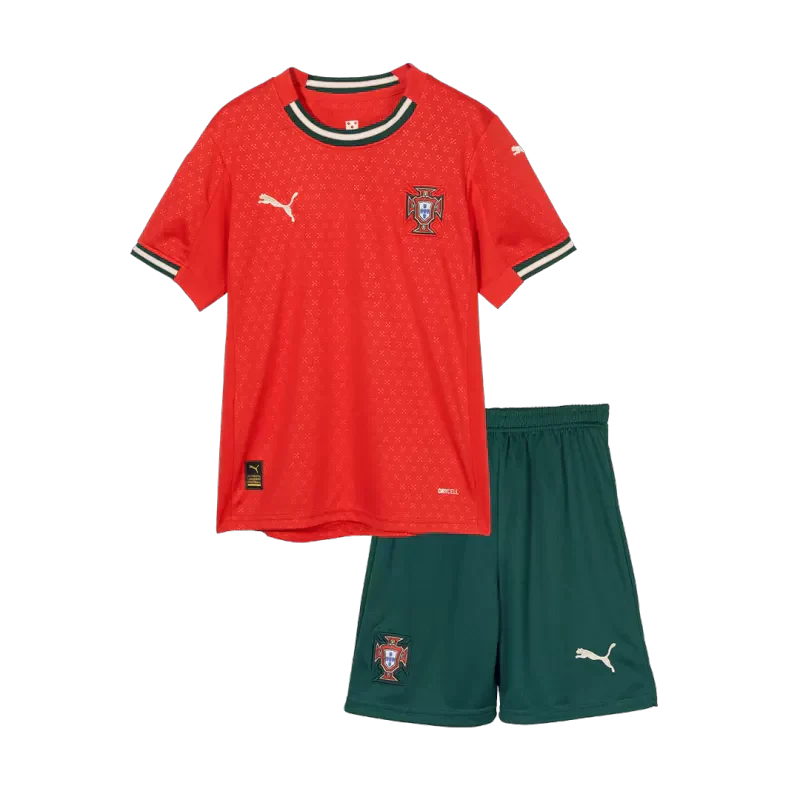 Portugal Home Soccer Jerseys Kids Kit 2025 topsoccerjerseys.com