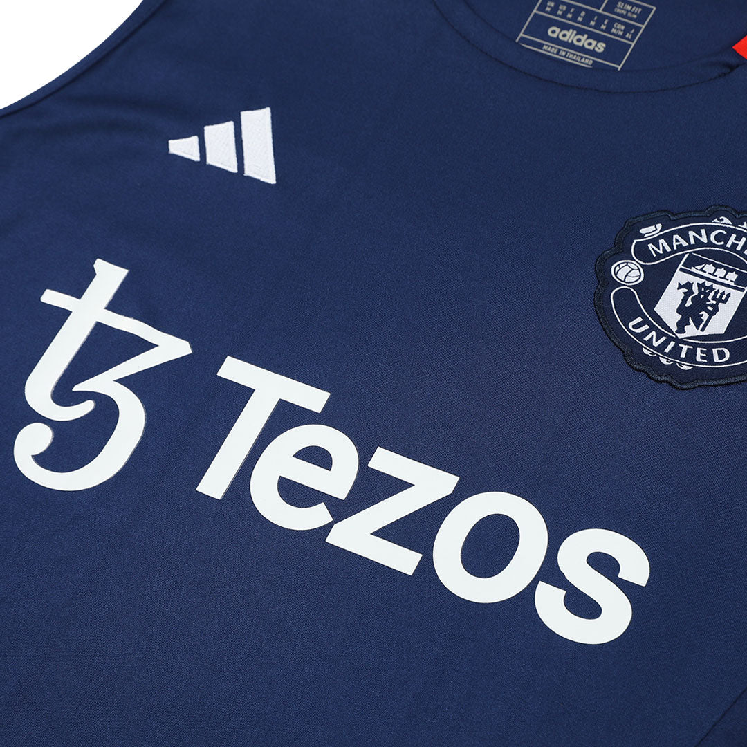 Manchester United Pre-Match  Soccer Jersey Vest Kit(Jersey+Shorts) 2024/25 Top Soccer Jerseys Store