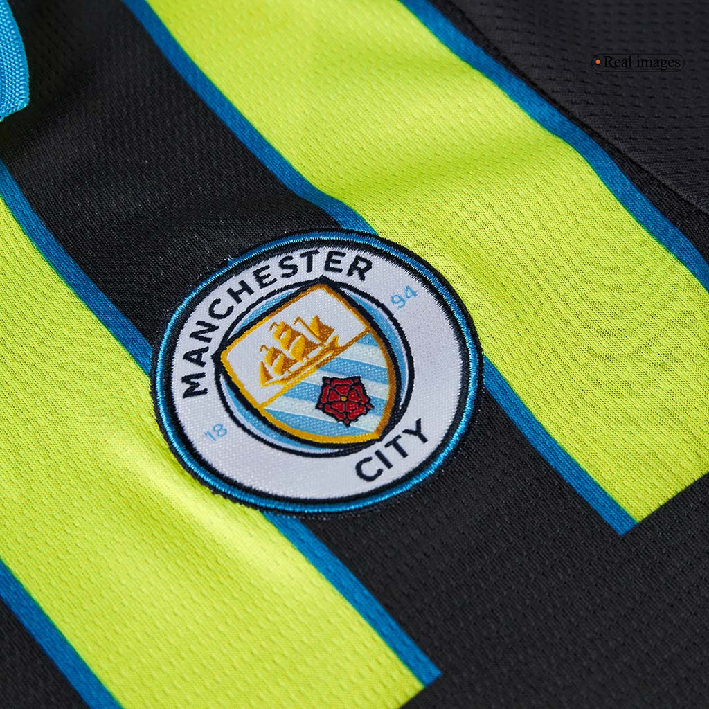 Kid's Manchester City Away  Soccer Jersey Kit(Jersey+Shorts) 2024/25 Top Soccer Jerseys Store