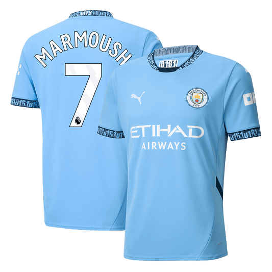 MARMOUSH #7 Manchester City Home  Soccer Jersey 2024/25 Top Soccer Jerseys Store