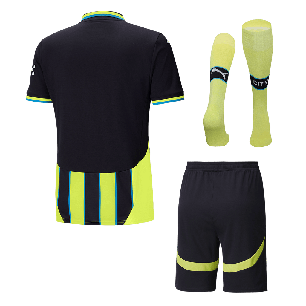 Manchester City Away  Soccer Jersey Kit(Jersey+Shorts+Socks) 2024/25 Top Soccer Jerseys Store