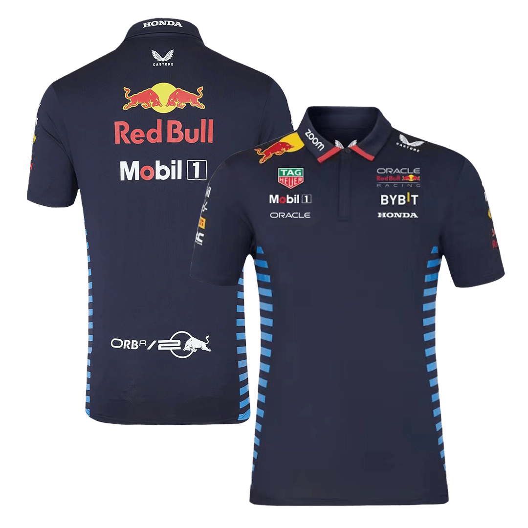 Red Bull F1 Racing Team Polo 2024 - Navy Plus Size(3XL-5XL) Top Soccer Jerseys Store