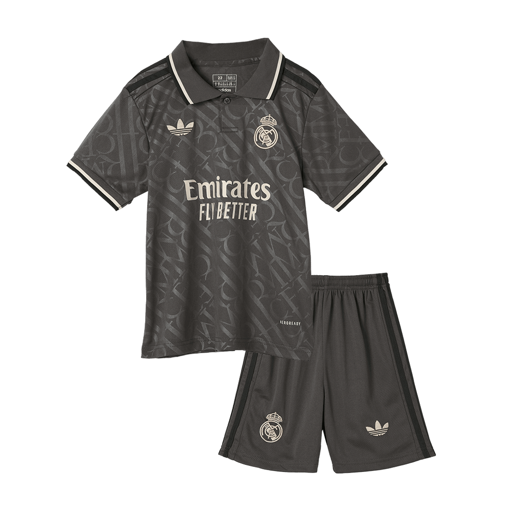 Kid's Real Madrid Third Away  Soccer Jersey Kit(Jersey+Shorts) 2024/25 Top Soccer Jerseys Store