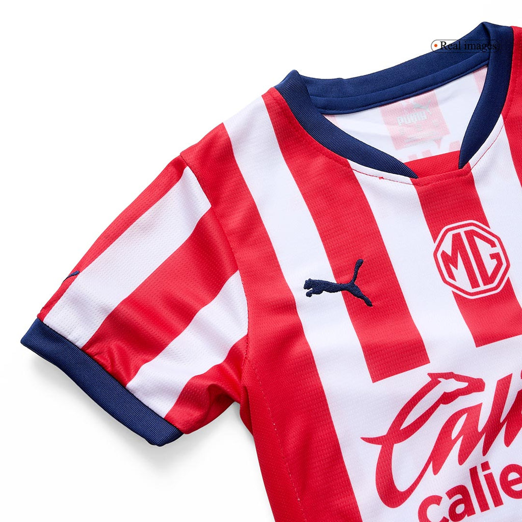 Kid's Chivas Home  Soccer Jersey Kit(Jersey+Shorts) 2024/25 Top Soccer Jerseys Store