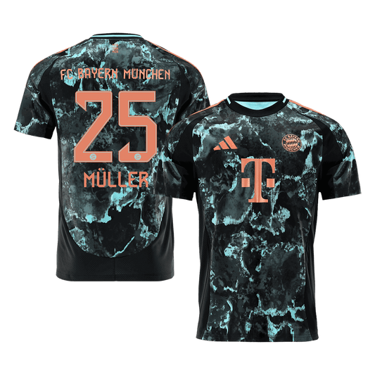 MÜLLER #25 Bayern Munich Away  Soccer Jersey 2024/25 Top Soccer Jerseys Store