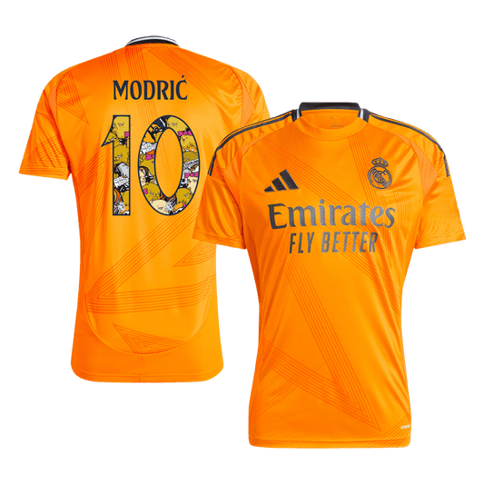 MODRI? #10 Real Madrid Away  Soccer Jersey 2024/25 - Bear Champ Font Top Soccer Jerseys Store