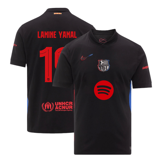 LAMINE YAMAL #19 Barcelona Away  Soccer Jersey 2024/25k - Spotify Logo Without Text Top Soccer Jerseys Store