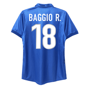 Retro BAGGIO R. #18 1998 Italy Home  Soccer Jersey Top Soccer Jerseys Store