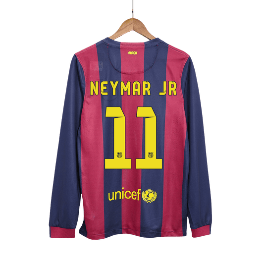 Retro NEYMAR JR #11 2014/15 Barcelona Home Long Sleeve  Soccer Jersey Top Soccer Jerseys Store