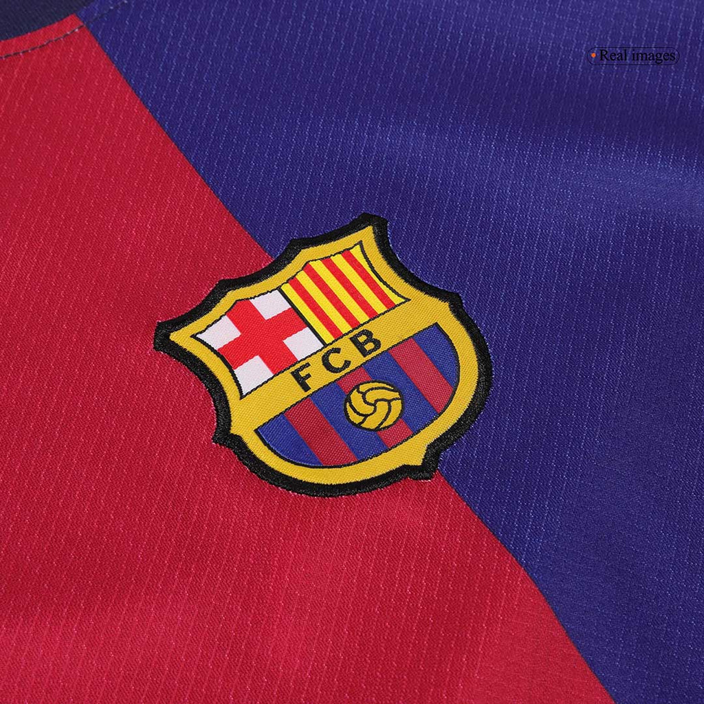 Kid's Barcelona Home  Soccer Jersey Kit(Jersey+Shorts) 2024/25-Spotify Logo Without Text Top Soccer Jerseys Store