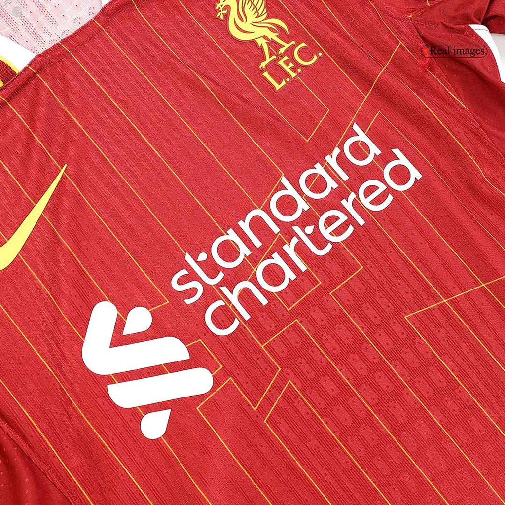Player Version M.SALAH #11 Liverpool Home  Soccer Jersey 2024/25 Top Soccer Jerseys Store