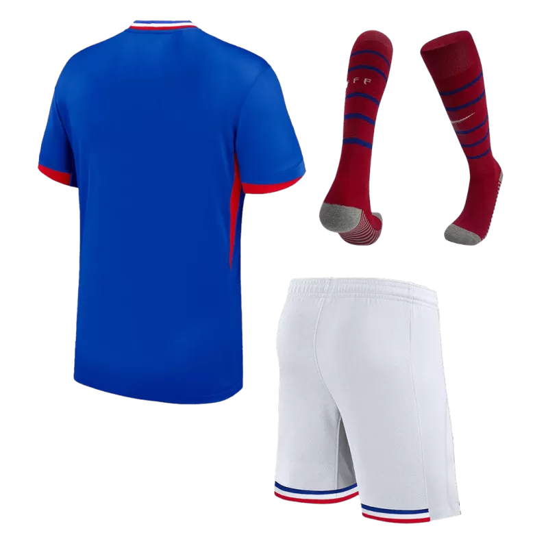 France Home Soccer Jersey Kit (Jersey+Shorts+Socks) Euro 2024