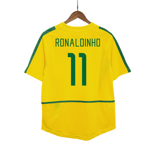 Retro RONALDINHO #11 2002/03 Brazil Home  Soccer Jersey Top Soccer Jerseys Store