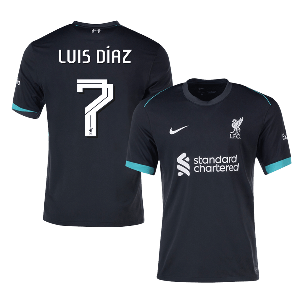LUIS DÍAZ  #7 Liverpool Away  Soccer Jersey 2024/25 - UCL Top Soccer Jerseys Store